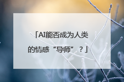AI能否成为人类的情感“导师”？